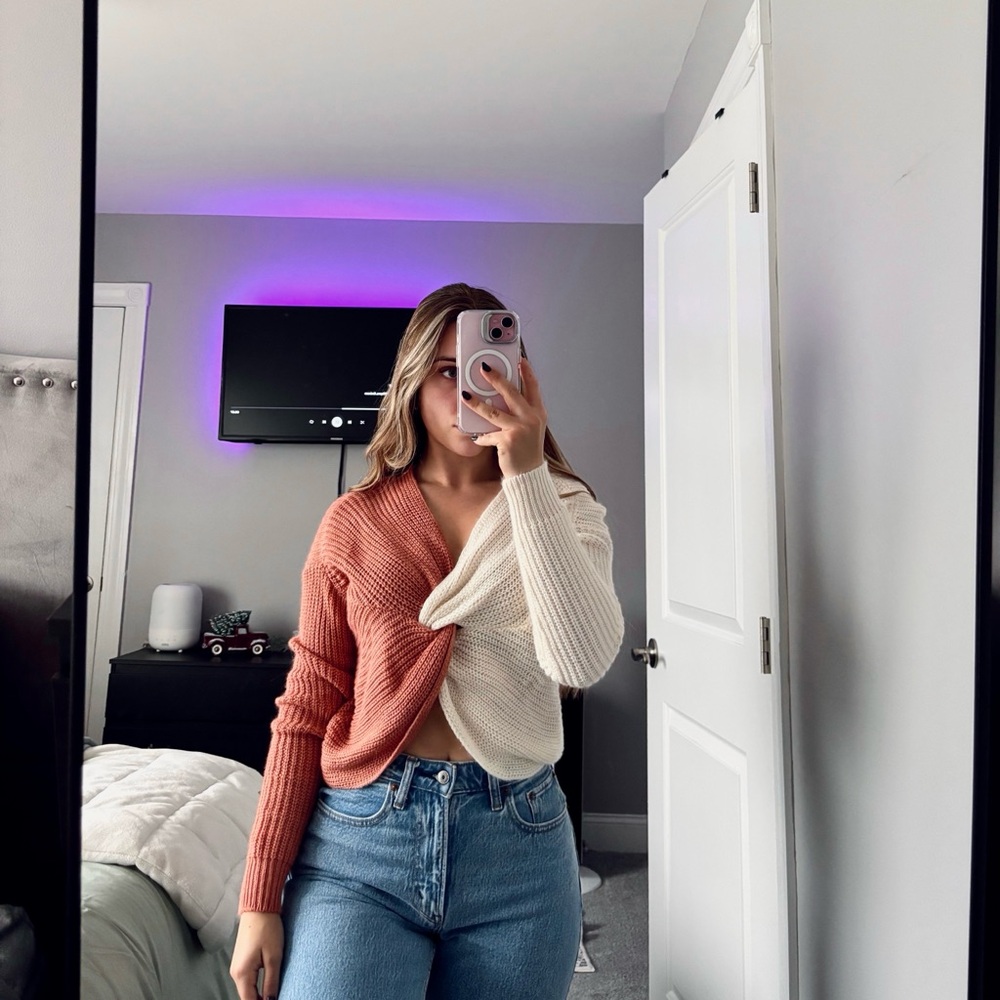Color Block Reversible Sweater